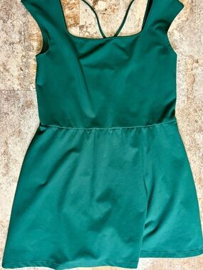 wild fable Teal Green Scoop Neck women’s romper skort, L